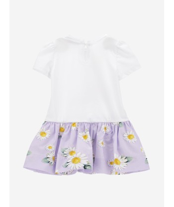 Monnalisa Baby Girls Princess Jersey Dress in White Comparez plus de prix