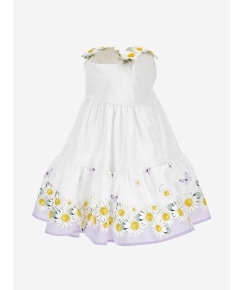 Monnalisa Baby Girls Daisy Sundress in White Comparez et commandez 