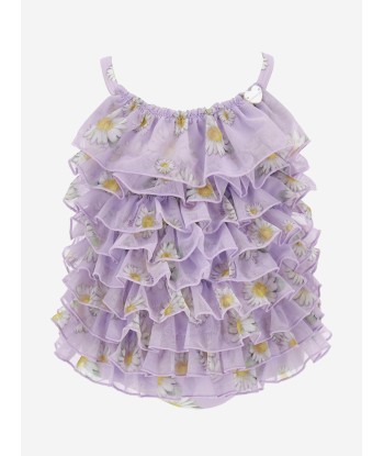 Monnalisa Baby Girls Daisy Tulle Swimsuit in Purple suggérées chez