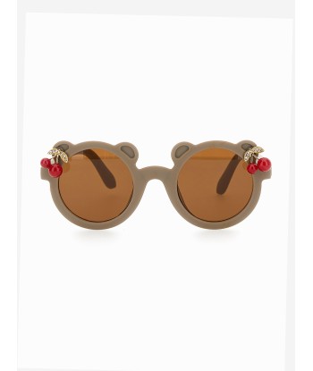 Monnalisa Girls Teddy Bear Sunglasses With Case in Brown Livraison rapide