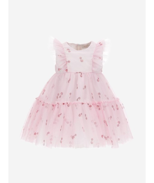 Monnalisa Baby Girls Cherries Tulle Dress in Pink solde