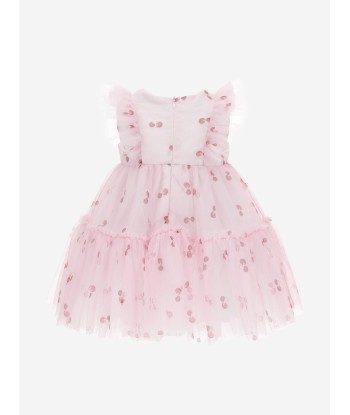 Monnalisa Baby Girls Cherries Tulle Dress in Pink solde