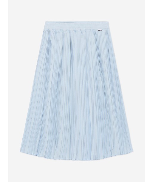 Molo Girls Pleated Midi Skirt in Blue français