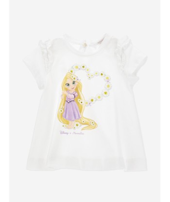 Monnalisa Baby Girls Princess Maxi T-Shirt in White sélection de produits