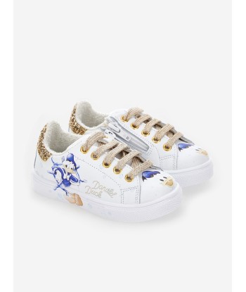 Monnalisa Girls Donald Duck Trainers in White paiement sécurisé