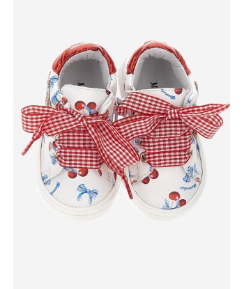 Monnalisa Girls Teddy Bear Trainers in White le des métaux précieux