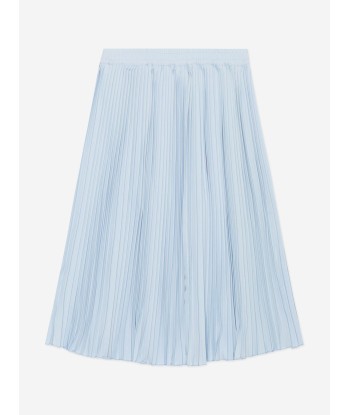 Molo Girls Pleated Midi Skirt in Blue français