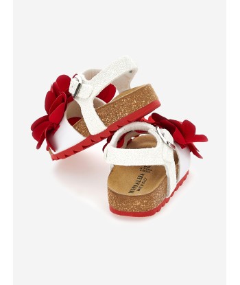 Monnalisa Girls Glitter Petal Sandals in Red prix pour 