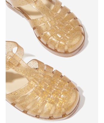 Mini Melissa Girls Possession Shiny Sandals in Gold vous aussi creer 