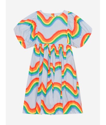 Molo Girls Rainbow Waves Dress in Multicolour français