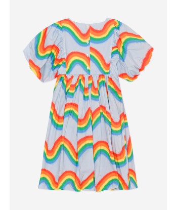 Molo Girls Rainbow Waves Dress in Multicolour français