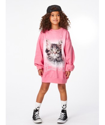 Molo Girls Be Happy Sweatshirt in Pink de technologie