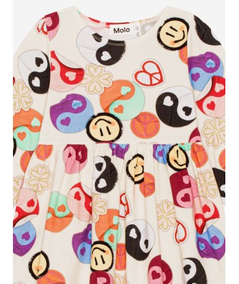 Molo Girls Yin Yang Long Sleeve Dress in Multicolour Profitez des Offres !