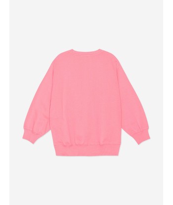 Molo Girls Be Happy Sweatshirt in Pink de technologie