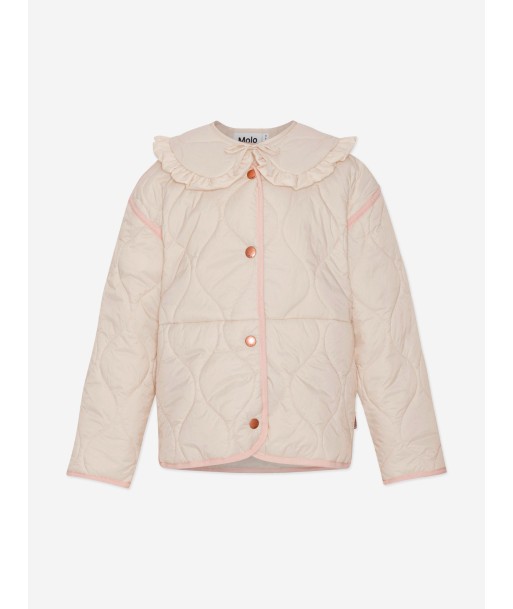 Molo Girls Quilted Jacket in Pink les ctes