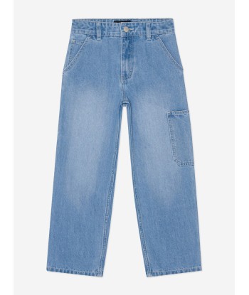 Molo Kids Wide Leg Jeans in Blue livraison et retour toujours gratuits