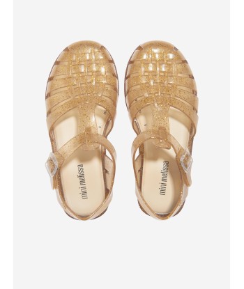 Mini Melissa Girls Possession Shiny Sandals in Gold vous aussi creer 