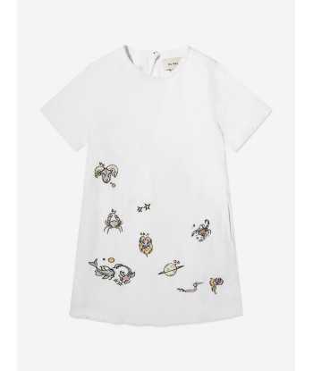 DL1961 Girls Kiki Star Signs T-Shirt Dress in White pour bénéficier 