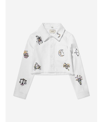 DL1961 Girls Manning Star Signs Jacket in White du meilleur 