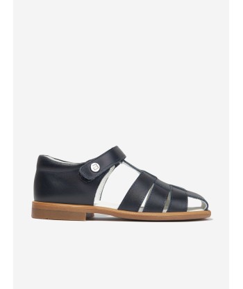 Andanines Boys Leather Sandals in Navy destockage