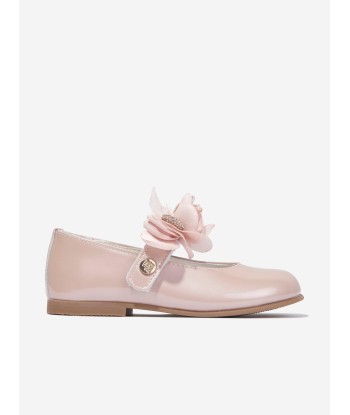 Andanines Girls Leather Flower Shoes in Pink s'inspire de l'anatomie humaine