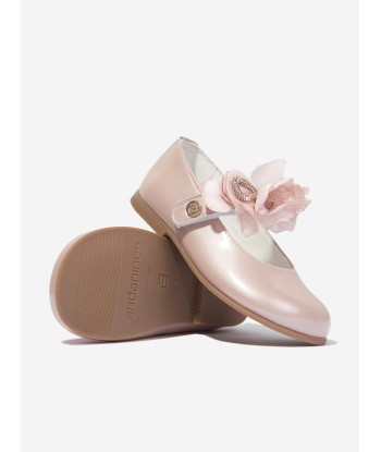 Andanines Girls Leather Flower Shoes in Pink s'inspire de l'anatomie humaine