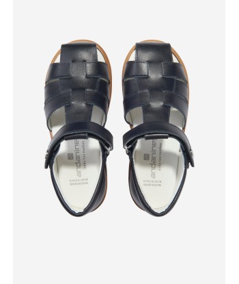 Andanines Boys Leather Sandals in Navy destockage