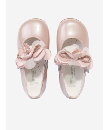 Andanines Girls Leather Flower Shoes in Pink s'inspire de l'anatomie humaine