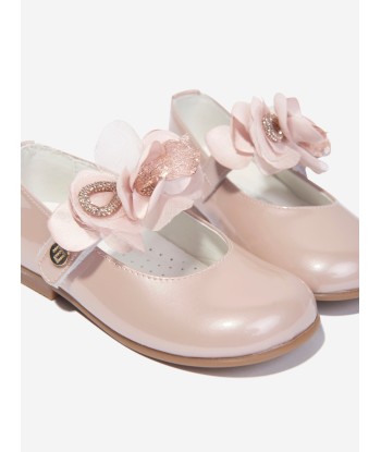 Andanines Girls Leather Flower Shoes in Pink s'inspire de l'anatomie humaine