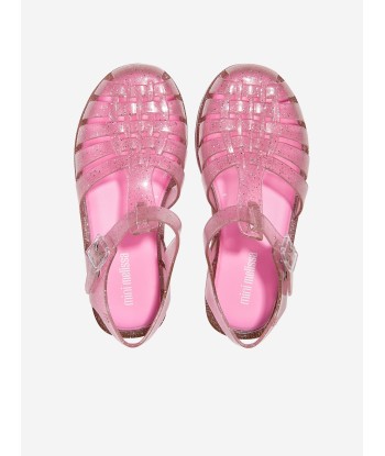 Mini Melissa Girls Possession Shiny Sandals in Pink le des métaux précieux