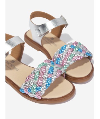 Andanines Girls Braided Sandals in Silver suggérées chez