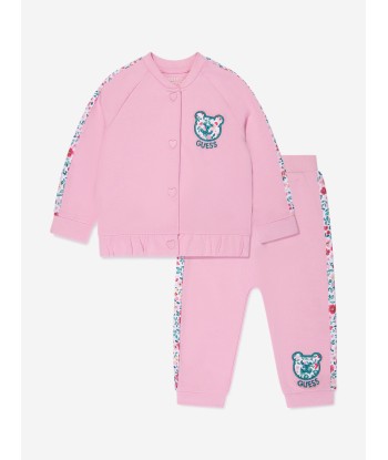 Guess Baby Girls Tracksuit in Pink les ctes