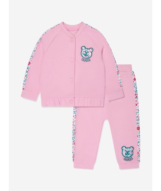 Guess Baby Girls Tracksuit in Pink les ctes