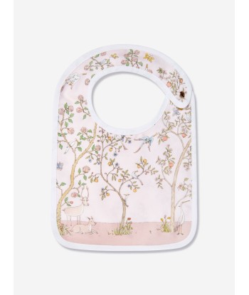 Atelier Choux Baby Girls In Bloom Swaddle And Satin Bib Gift Set in Pink la livraison gratuite