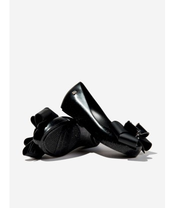 Mini Melissa Girls Mini Ultragirl Fab Bow Ballerinas in Black Comparez plus de prix