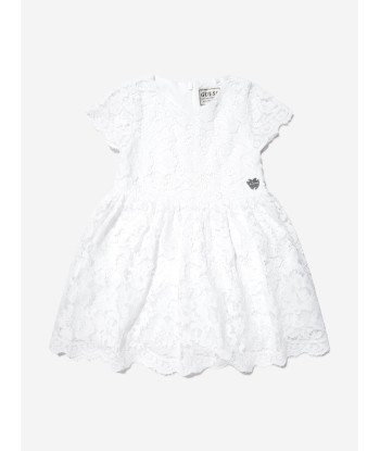 Guess Baby Girls Dress With Bloomers in White pas cher