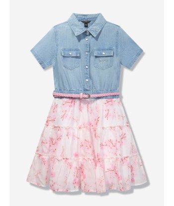 Guess Girls Chambray Floral Shirt Dress in Multicolour rembourrage situé sous