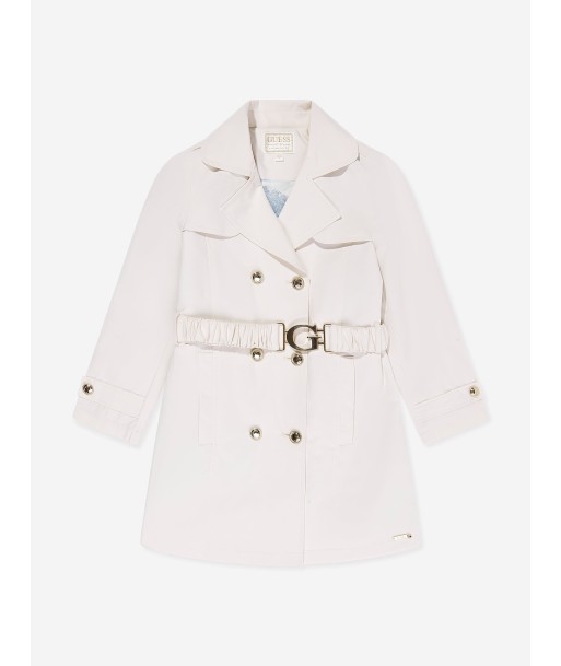 Guess Girls Trench Coat in Ivory france