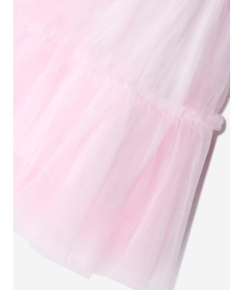 Guess Girls Jersey And Tulle Dress in Pink pour bénéficier 