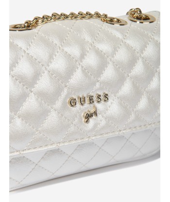 Guess Girls Logo Shoulder Bag in White Les magasins à Paris