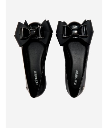 Mini Melissa Girls Mini Ultragirl Fab Bow Ballerinas in Black Comparez plus de prix