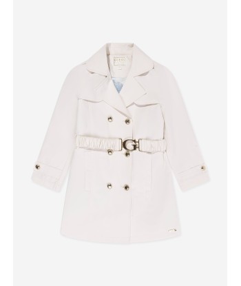 Guess Girls Trench Coat in Ivory france