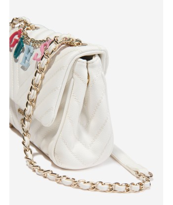 Guess Girls Logo Chain Crossbody Bag in White Vous souhaitez 