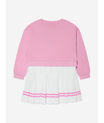 Guess Girls Logo Sweater Dress in Pink pas chere