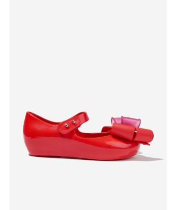 Mini Melissa Girls Mini Ultragirl Fab Bow Ballerinas in Red en ligne