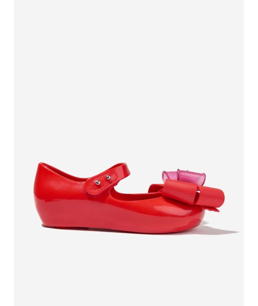 Mini Melissa Girls Mini Ultragirl Fab Bow Ballerinas in Red en ligne