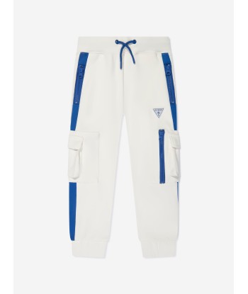 Guess Boys Cargo Joggers in White sur le site 