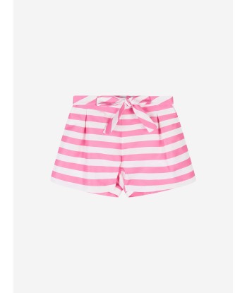 Mama Luma Girls Striped Mini Shorts in Pink Les êtres humains sont 