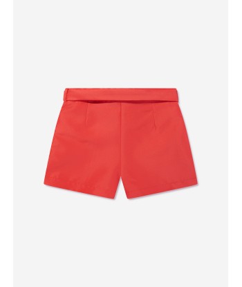 Mama Luma Girls Striped Mini Shorts in Red 2023