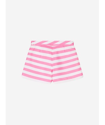 Mama Luma Girls Striped Mini Shorts in Pink Les êtres humains sont 